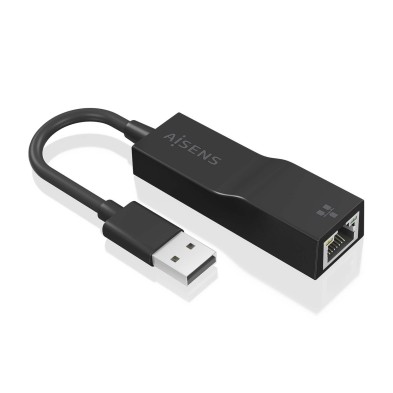 Conversor Aisens Usb 3.0 A Ethernet Gigabit 10/100/1000 Mbps Negro 15 Cm