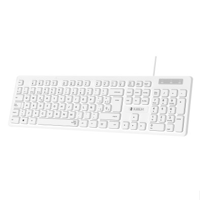 Teclado Subblim Ergonómico Business Slim Silencioso Con Cable Usb Blanco