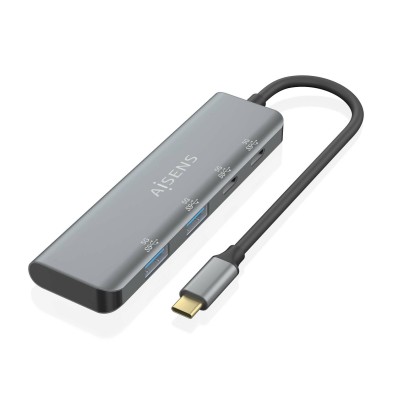 Hub Aisens Usb 3.2 Gen1 5G Usb-C Usb-C/M-2Xusb-C/H-2Xusb-A/H Gris 15 Cm