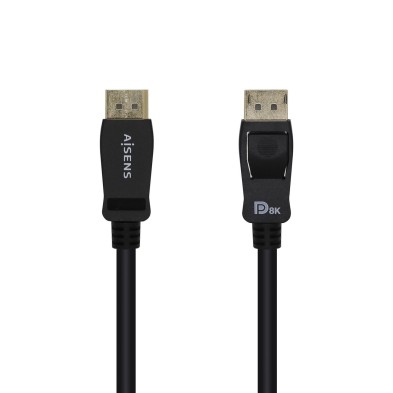 Cable Displayport Aisens Certificado V1.4 8K@60Hz Dp/M-Dp/M Negro 2.0M