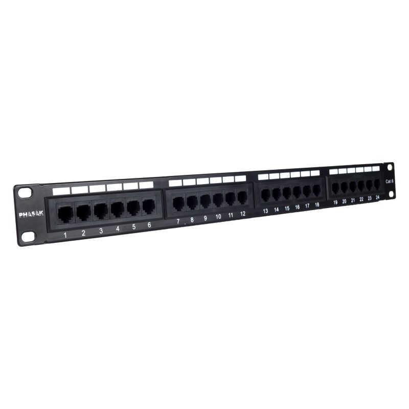 Panel De Transferencia Phasak 19" 24P Cat.6 Utp Rj45 Dual 1U - Pu 2420