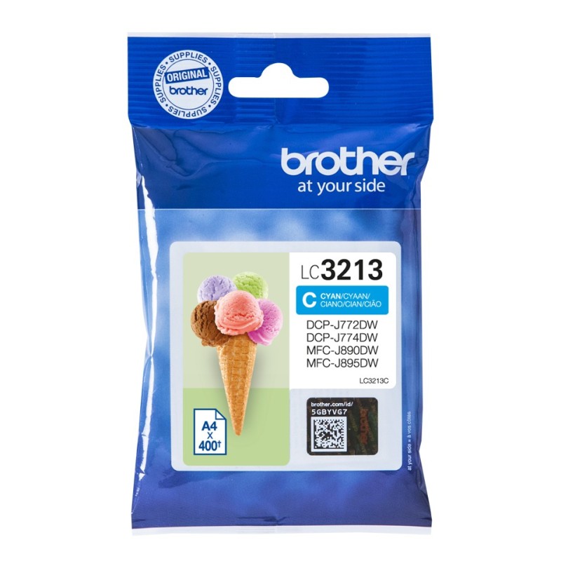 Cartucho De Tinta Brother Lc-3213C Original Alto Rendimiento Xl Cian