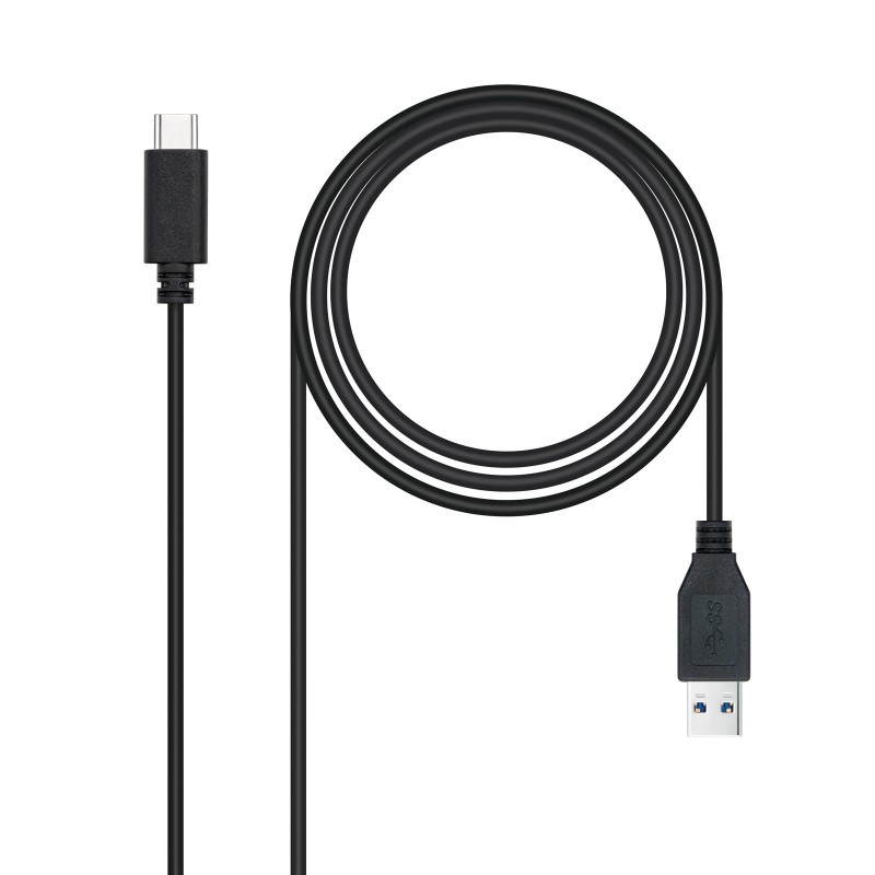 Cable Nanocable Usb 3.1 Gen2 10 Gbps 3A Tipo Usb-C/M-A/M Negro 2 M