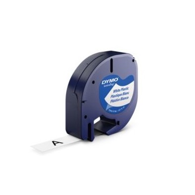 Cinta Para Impresora De Etiquetas Dymo 12Mm Letratag Plastic Tape