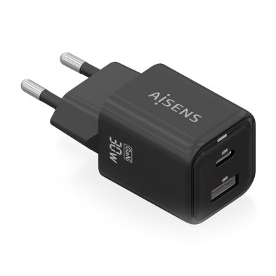 Cargador Aisens Gan 30W 1Xusb-C Pd3.0 Qc4.0 1Xusb-A Qc3.0 Negro