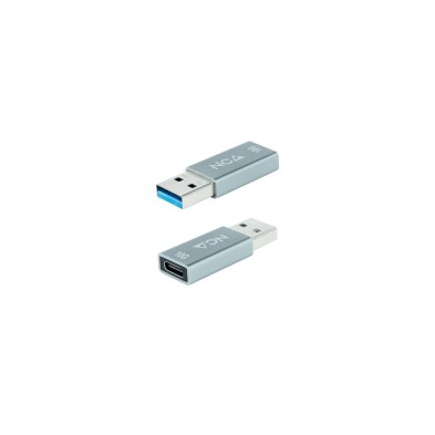 Adaptadornanocable Usb-A 3.1 Gen2 A Usb-C Usb-A/M-Usb-C/H Gris