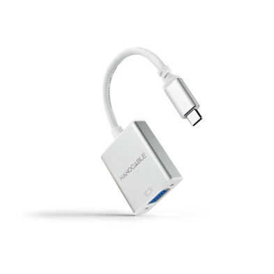 Conversor Nanocable Usb-C A Vga. Usb-C/M-Vga/H Aluminio 10 Cm