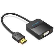 Conversor Vention 42154/ Hdmi Macho A Vga Hembra/ 15Cm/ Negro