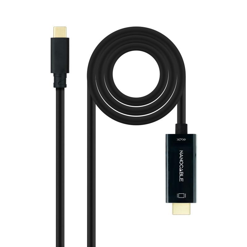 Cable Conversor Nanocable Usb-C A Hdmi 1.4 4K@30Hz 3 M Negro