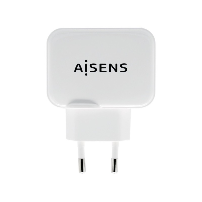 Cargador Aisens Usb 17W 5V/3.4A 2Xusb Con Control Ai Blanco