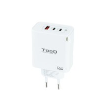 Cargador Tooq De Pared Gan 2Usb-C/Pd + Usb-A/Qc 65W Blanco