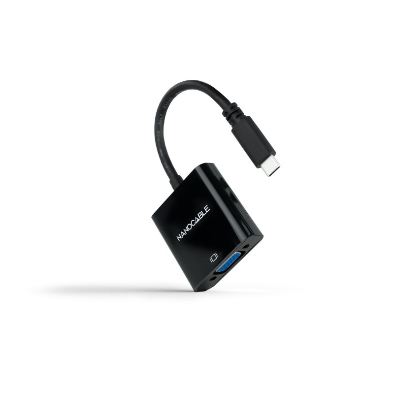 Conversor Nanocable Usb-C A Vga Usb-C/M-Vga/H Negro 10 Cm