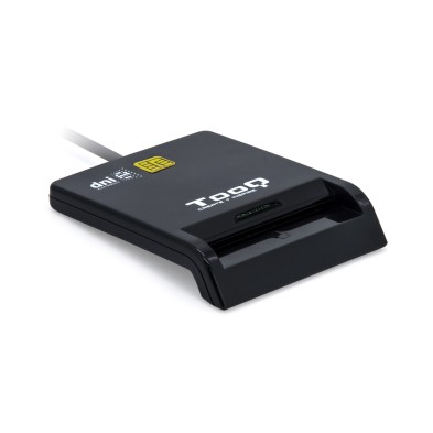 Lector De Tarjetas Tooq Inteligentes Dnie Sim Usb-C Negro