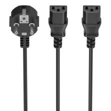 Cable Alimentacion Cpu Aisens Cee7/M-2Xc13/H Negro 1.8M