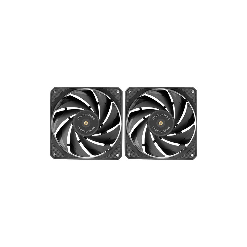 Ventilador Pc Mars Gaming Mf-Nclx2 12 Cm Negro 2 PiezaS