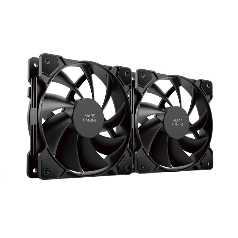 Ventilador Pc Mars Gaming Mfprox2 12 Cm Negro 2 PiezaS