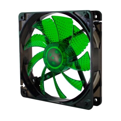 Ventilador Pc Nox Coolfan 120 Led 12 Cm Negro Verde