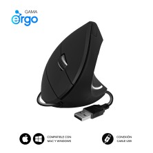 Ratón Subblim Glide Vertical Ergo Wired Mouse Black