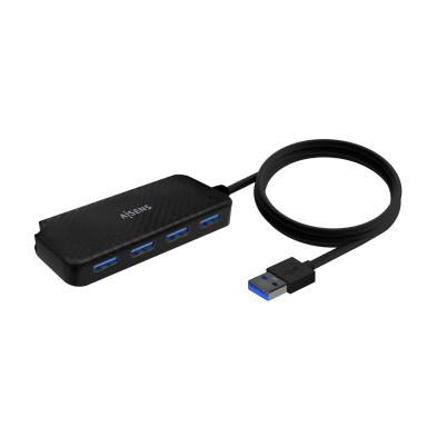 Hub Aisens Usb 3.0 Tipo A/M-4X Tipo A/H Negro 60Cm