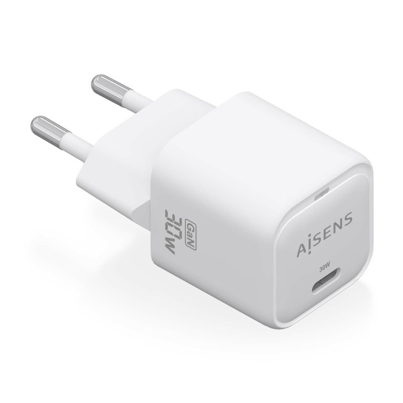 Cargador Aisens Gan 30W 1Xusb-C Pd3.0 Qc4.0 Blanco