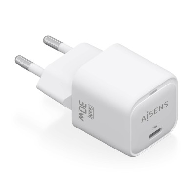 Cargador Aisens Gan 30W 1Xusb-C Pd3.0 Qc4.0 Blanco