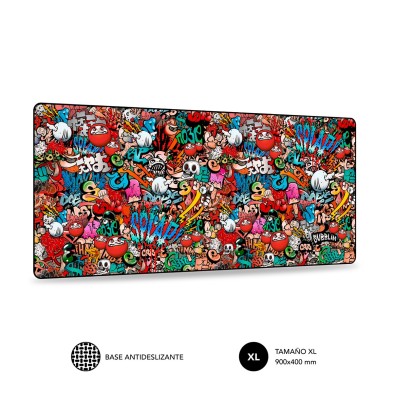 Alfombrilla Subblim Ratón Graffiti Xl Mouse Pad