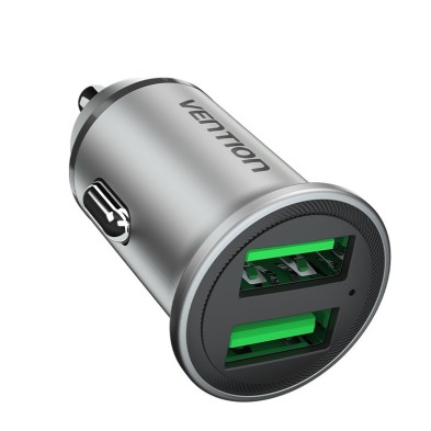 Cargador Vention De Coche Ffah0/ 2Xusb/ 30W