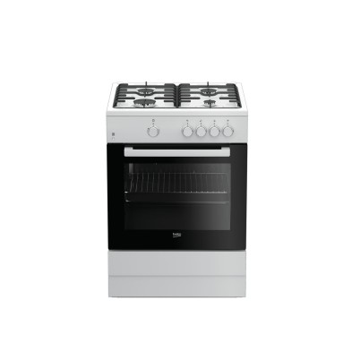 Cocina De Gas Beko Fsg62000Dwl Independiente Electricidad/Gas Encimera De Gas Negro, Blanco A
