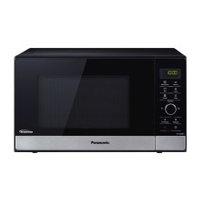 Microondas Panasonic Nn-Gd38Hssug Negro, Acero Pulido Con Grill Encimera 23 L 1000 W