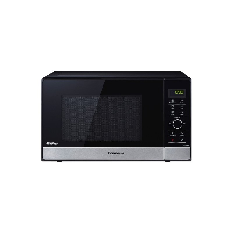 Microondas Panasonic Nn-Gd38Hssug Negro, Acero Pulido Con Grill Encimera 23 L 1000 W