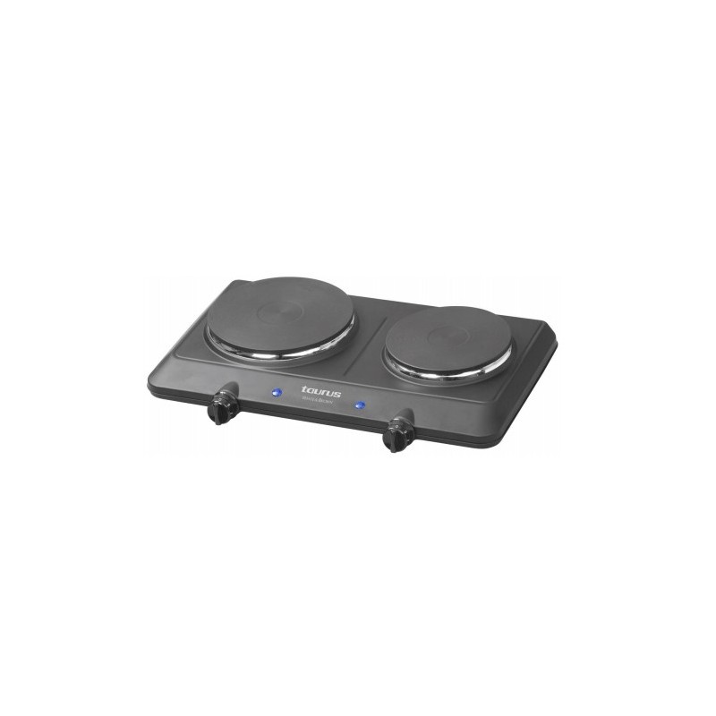 Hornillo Taurus Volcano Duo Negro, Acero Inoxidable Encimera 120 Cm Eléctrico / Placa Eléctrica 2 Zona(S)