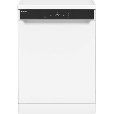 Lavavajillas Sharp QWNA35F44BW - Clase B, 3ª Bandeja, 9L, 44dB, 14 Servicios, 8 Programas, Inox