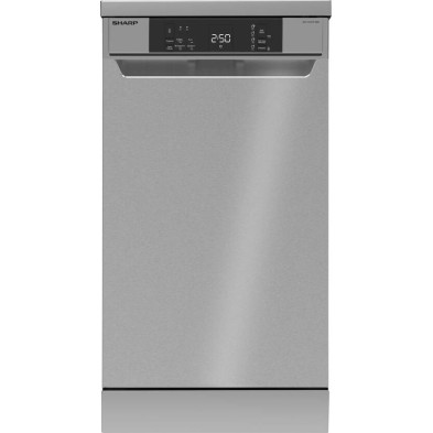 Lavavajillas Sharp QWNS1CF49EW - Clase E, 45cm, 10 Servicios, 4 Programas, 11L, 49dB, Blanco