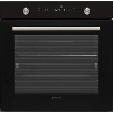 Horno Sharp KA70Z68BNM - 78 L, Clase A, 10 Funciones, Guía Telescópica, Triple Vidrio, Negro