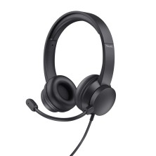 Auriculares Trust Hs-201 Alámbrico Diadema Oficina/Centro De Llamadas Usb Tipo A Negro