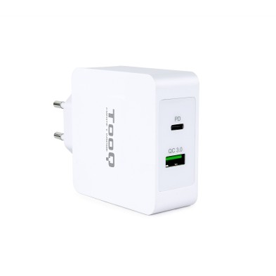 Cargador Tooq De Pared Doble Puerto Usb-C Pd + Usb A Qc3.0 48W