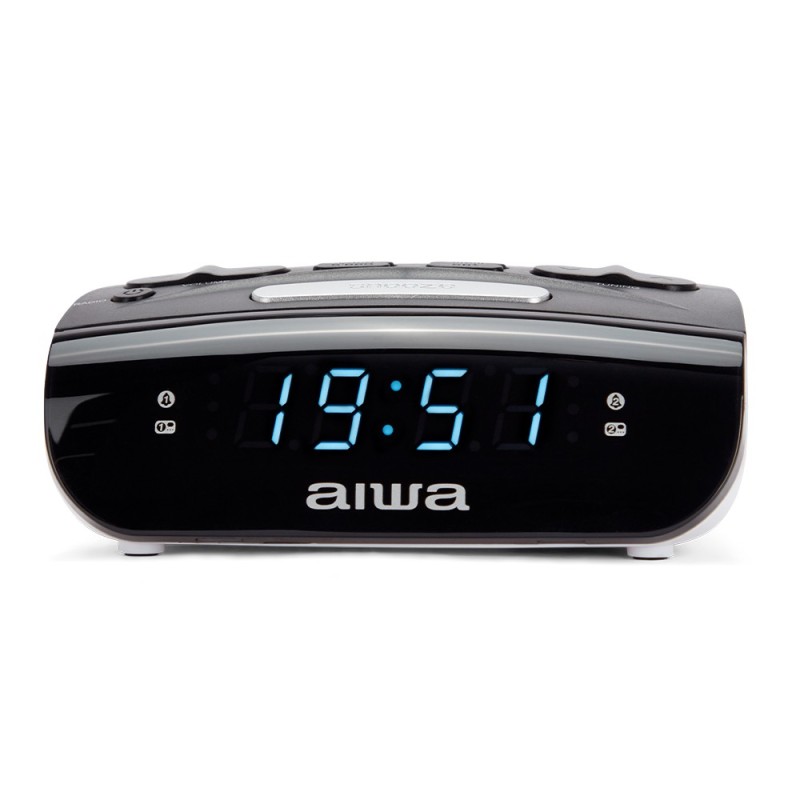 Reloj Despertador Aiwa Cr-15 Digital Negro Blanco