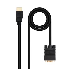 Conversor Nanocable Hdmi A Vga 1.8 M Negro