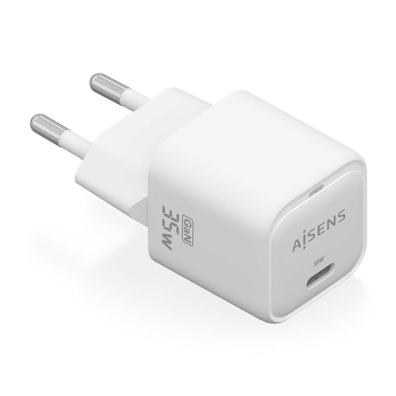 Cargador Aisens Gan 35W, 1Xusb-C Pd3.0 Qc4.0, Blanco