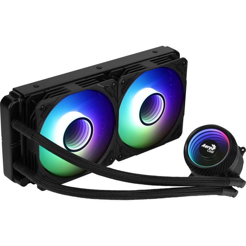 Refrigeración Líquida CPU Aerocool MIRAGEL240 2x Ventilador 12cm ARGB TDP 400W Negro
