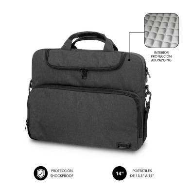 Maletin para portatil SUBBLIM Air Padding Laptop bag 133-14" Gris Oscuro