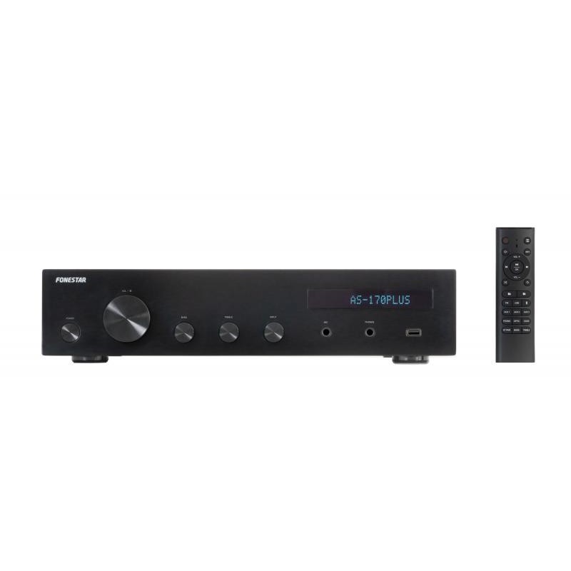 amplificador de audio Fonestar AS170PLUS 2.0 canales Hogar Negro