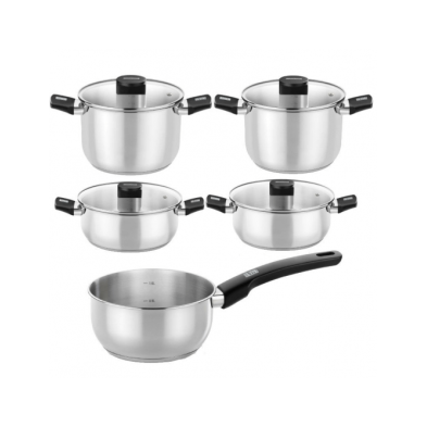 Pack Batería de Cocina Elite MONIX M240002 Pack de 5 Piezas Acero Inox