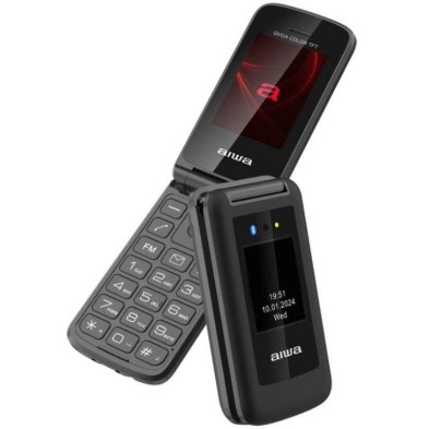 Teléfono para Personas Mayores Móvil Aiwa FP-30-2G BK Negro