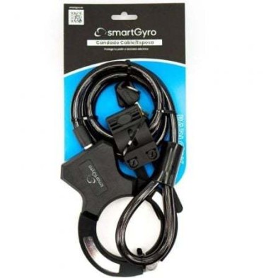 Candado Cable/ Esposa SmartGyro SG27-531 para Patinetes y Bicicletas/ 16x12x2cm/ Cable 120cm