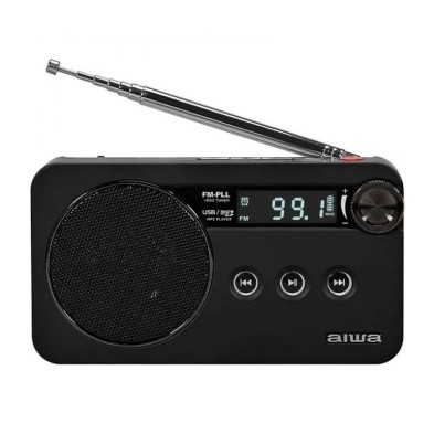 Radio portátil aiwa rs-77pllbk/ negra