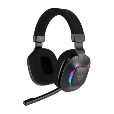 Auriculares gaming con micrófono hiditec vortex argb/ jack 3.5/ bluetooth/ negros