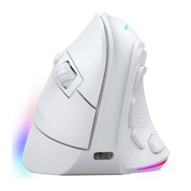 Ratón gaming ergonómico inalámbrico mars gaming mm-sk/ hasta 8400 dpi/ blanco