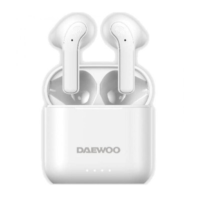 Auriculares bluetooth daewoo dw2021 con estuche de carga/ autonomía 5h/ blancos