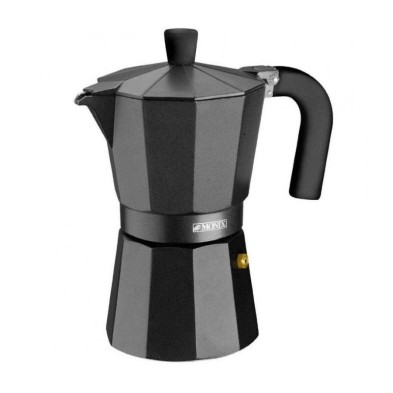 Cafetera monix vitro noir - capacidad 3 tazas - aluminio con recubrimiento antiadherente - mango ergonómico - exterior mate -